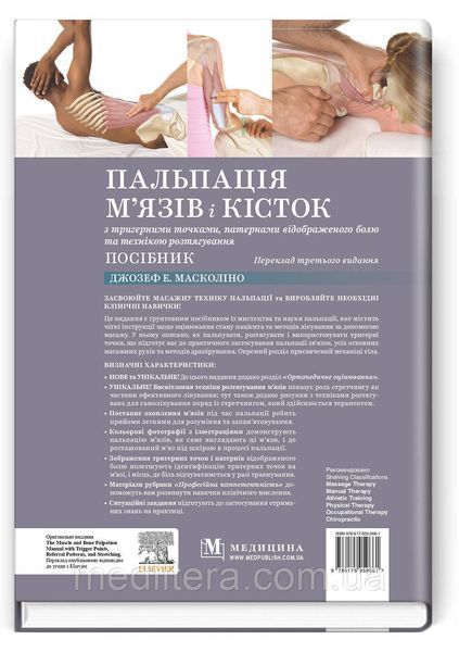 Пальпація м&rsquo;язів і кісток з тригерними точками, патернами відображеного болю та технікою розтягув. Масколіно Массаж тела 98541009 фото